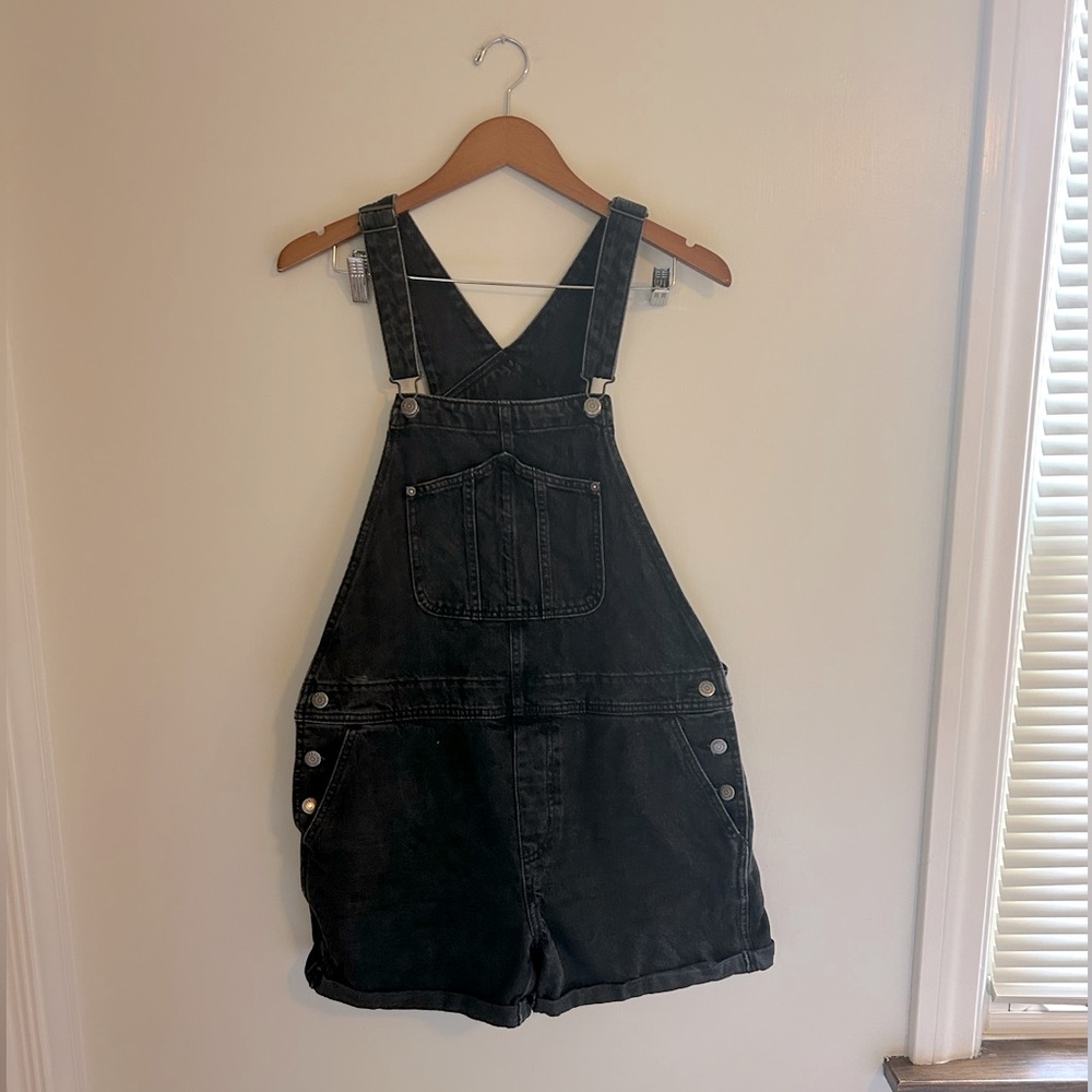 Old Navy Black Denim Overalls